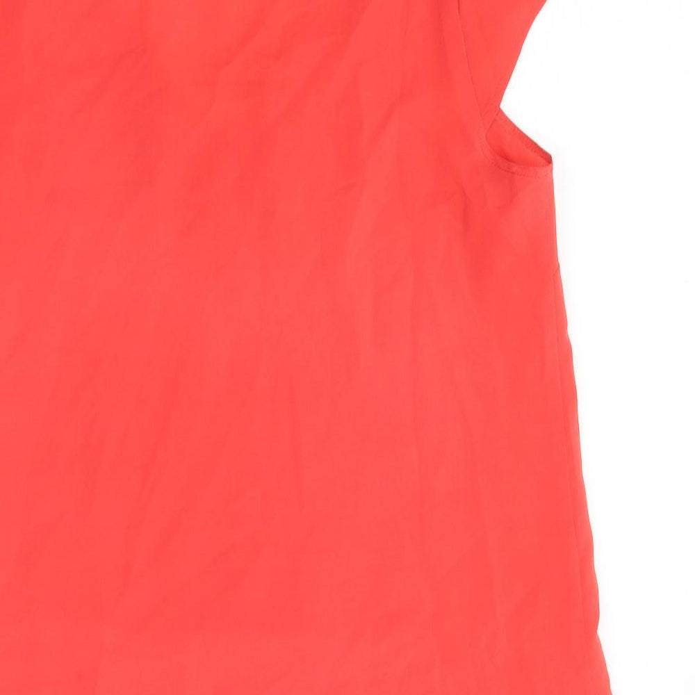 Atmosphere Womens Red Polyester Basic Blouse Size 10 V-Neck