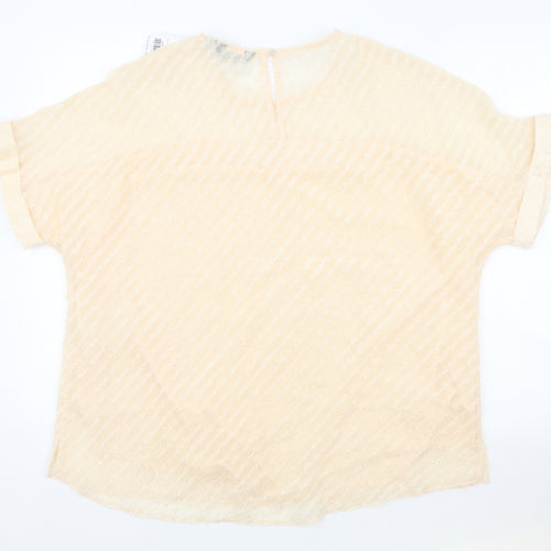 Dorothy Perkins Womens Pink Polyester Basic Blouse Size 18 Round Neck