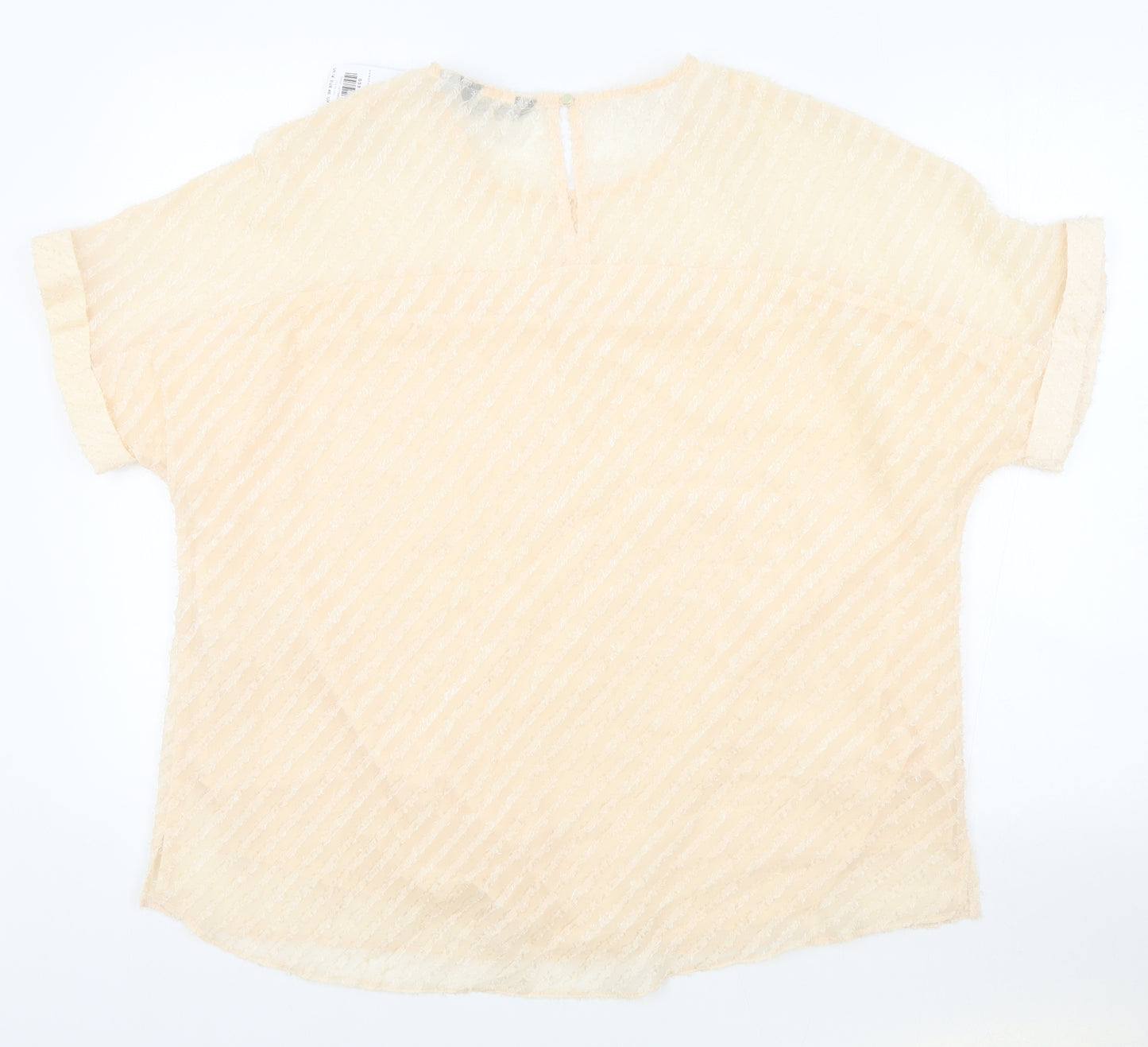 Dorothy Perkins Womens Pink Polyester Basic Blouse Size 18 Round Neck