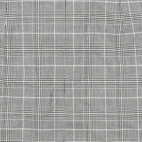 H&M Womens Grey Plaid Polyester Mini Skirt Size 10 Zip