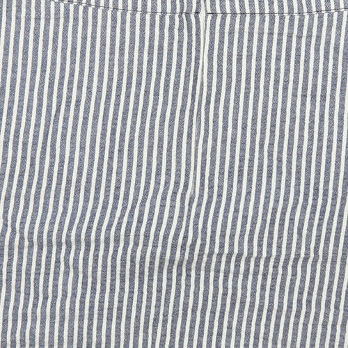 Cooperative Womens Black Striped Cotton Mini Skirt Size M Zip