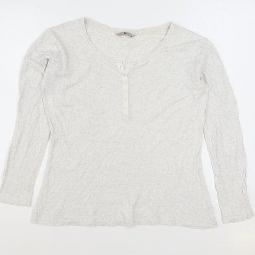 TU Womens White 100% Cotton Basic T-Shirt Size 16 Scoop Neck