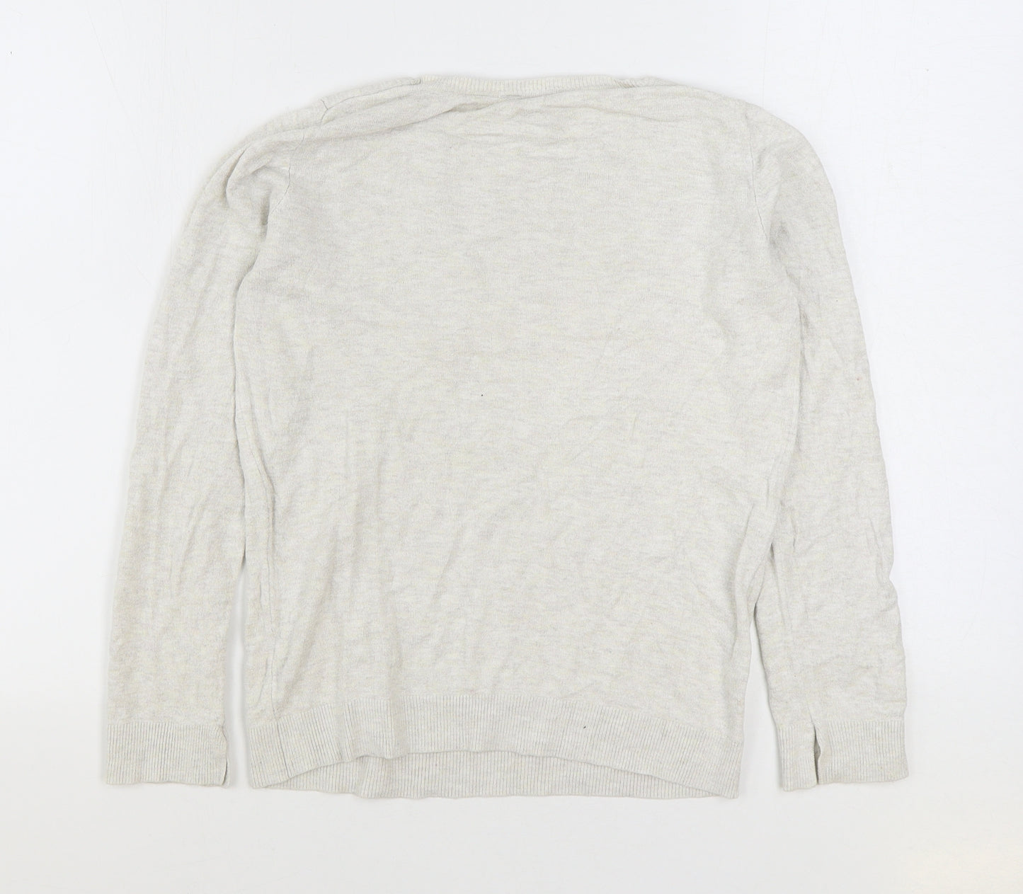 Dorothy Perkins Womens Beige Round Neck Viscose Pullover Jumper Size 12