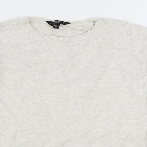 Dorothy Perkins Womens Beige Round Neck Viscose Pullover Jumper Size 12