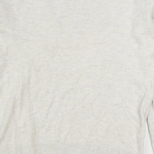 Dorothy Perkins Womens Beige Round Neck Viscose Pullover Jumper Size 12