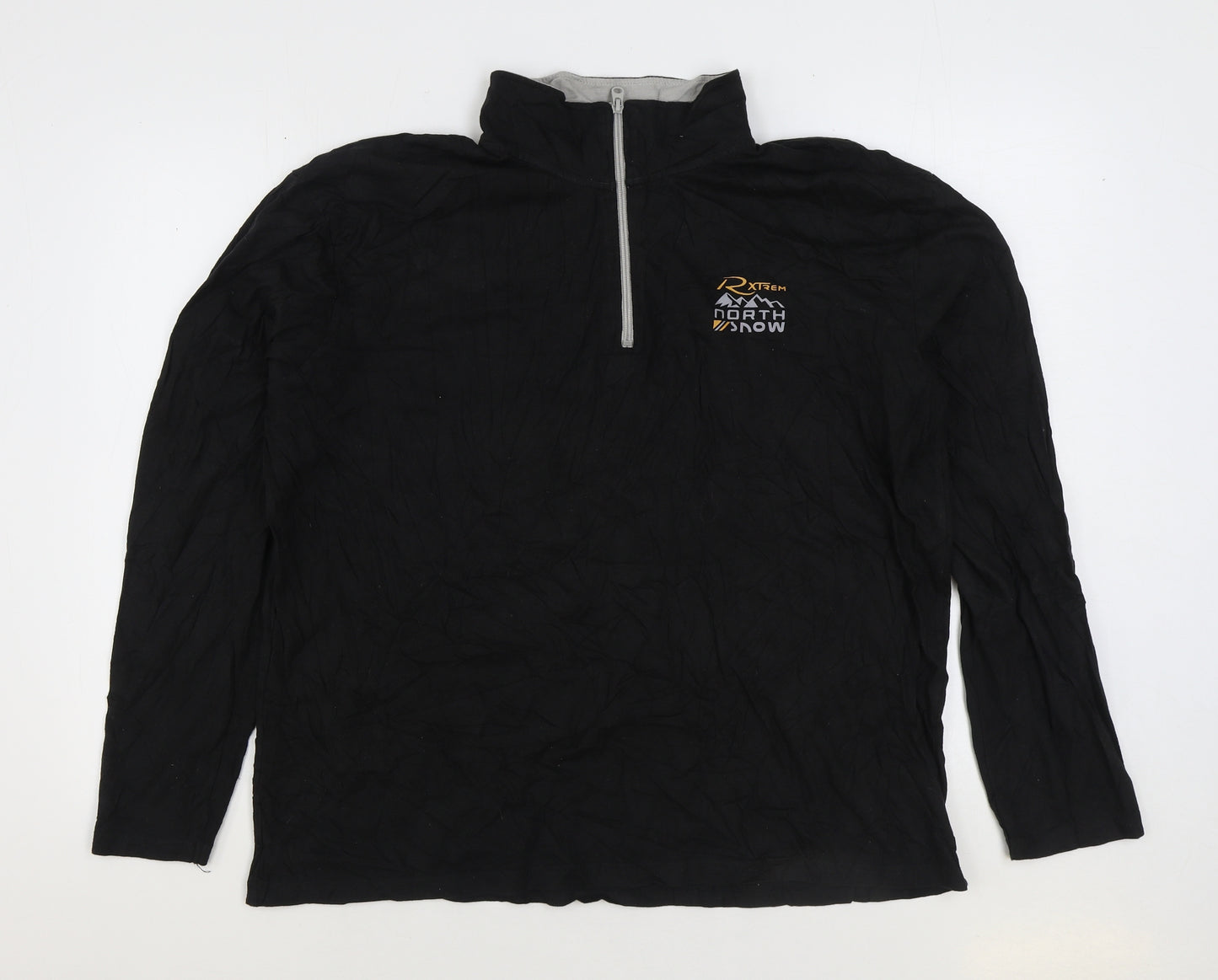 Atlas for Men Mens Black Cotton Pullover Sweatshirt Size XL