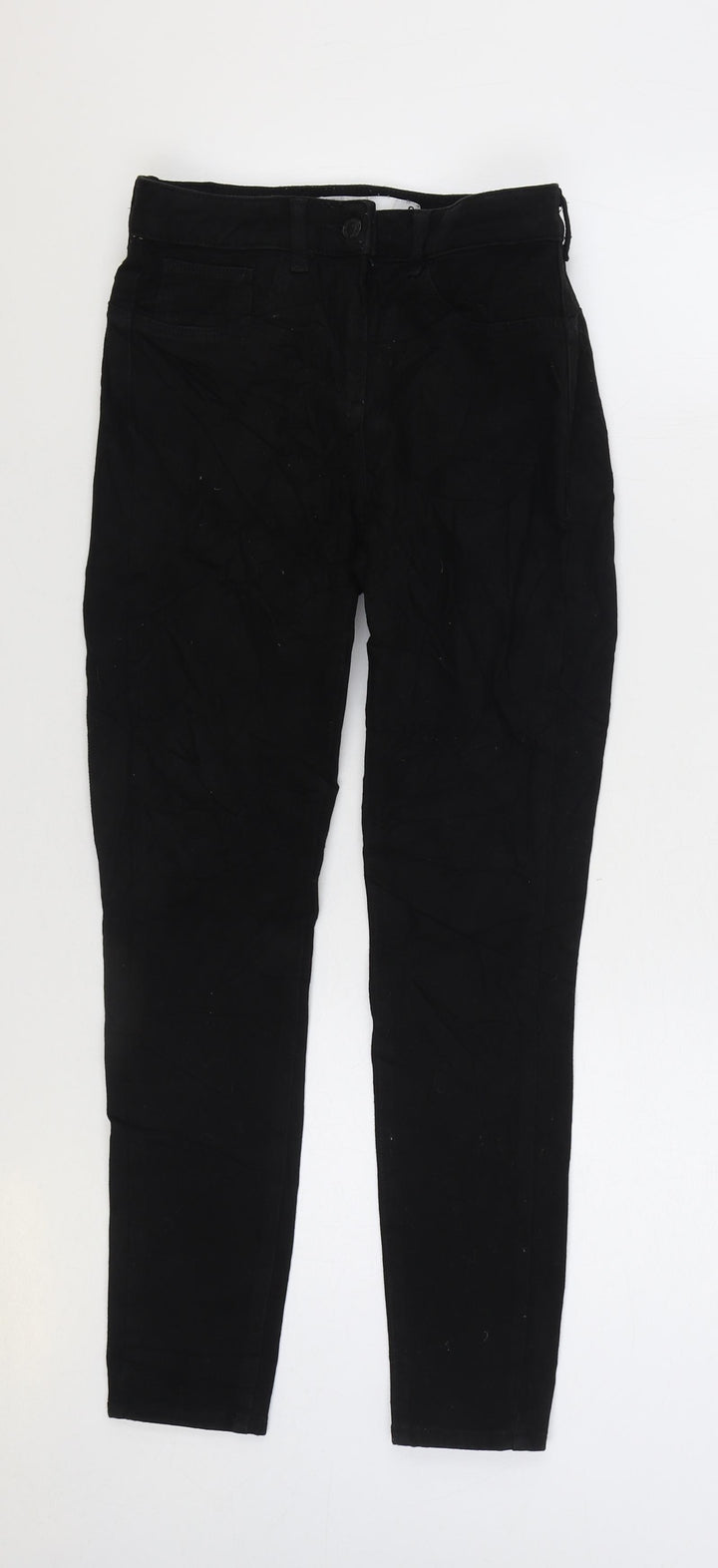 Preworn Womens Black Cotton Skinny Jeans Size 8 L27 in Regular Zip