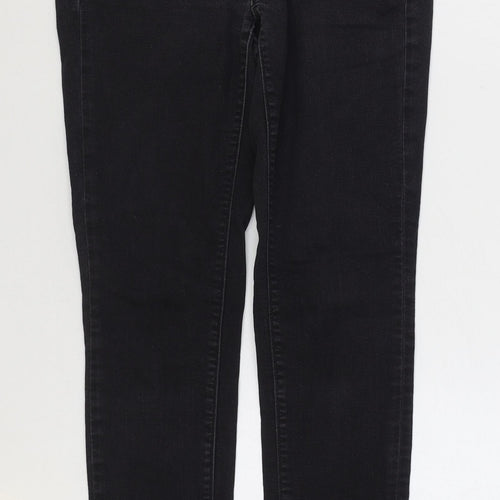 Ann Taylor Womens Black Cotton Skinny Jeans Size 32 in L29 in Regular Zip