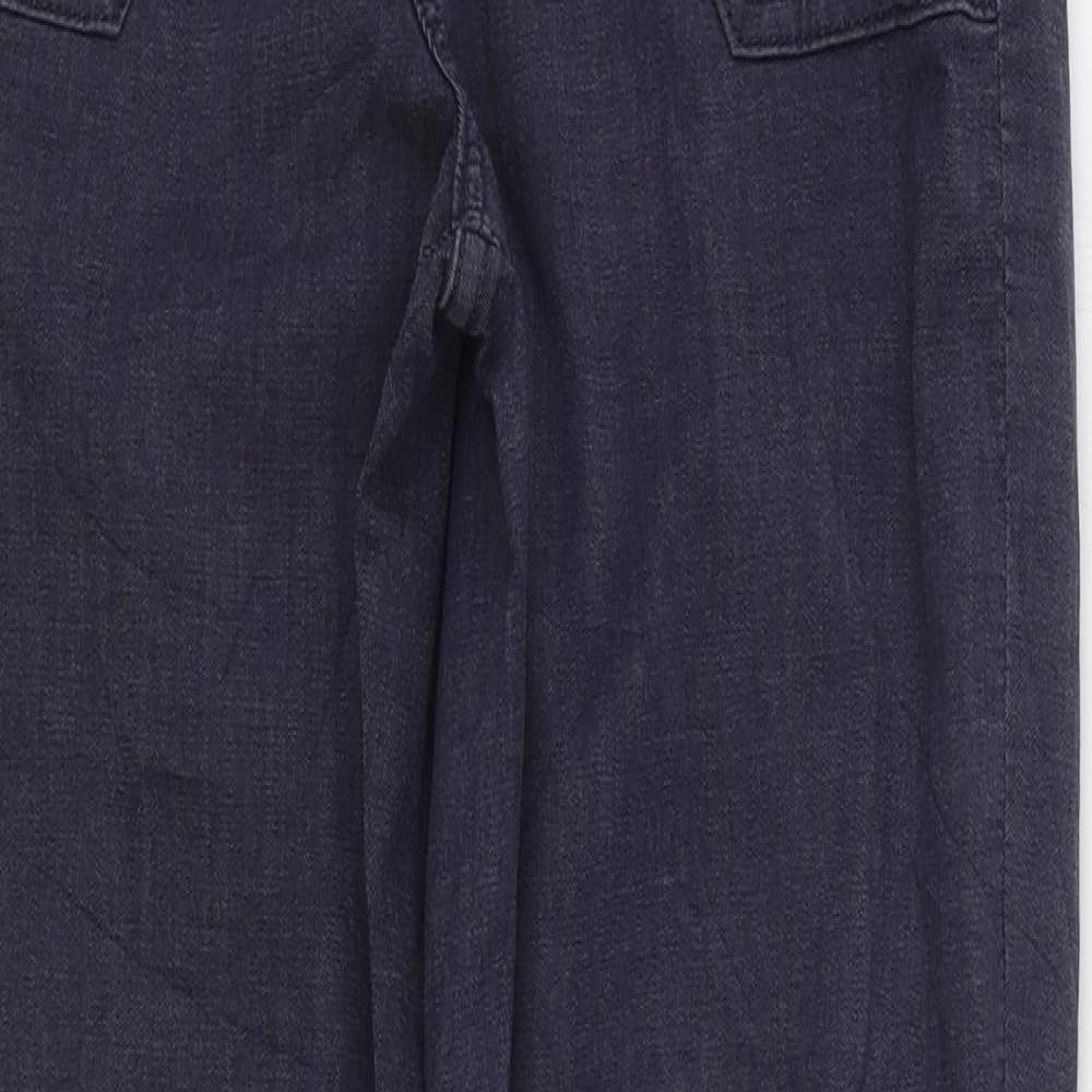 Marks and Spencer Womens Blue Cotton Jogger Trousers Size 8 L28 in Regular