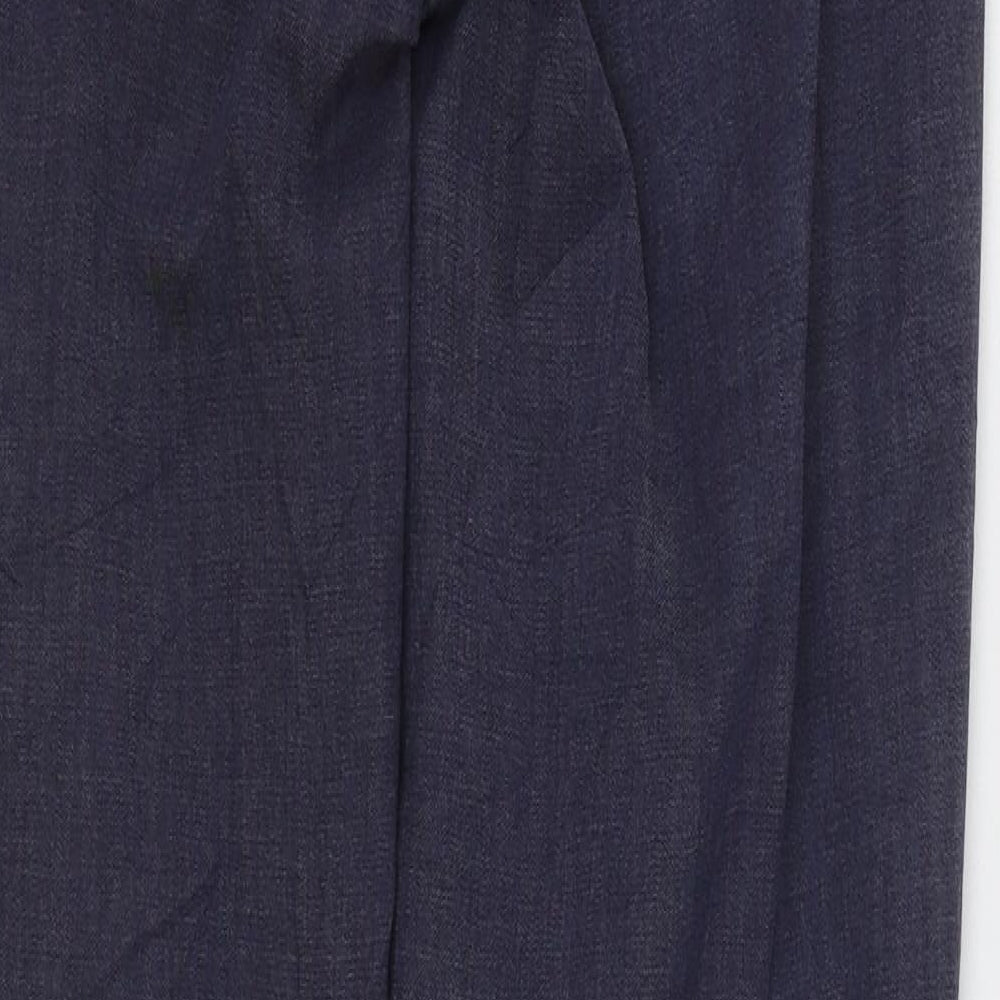 Marks and Spencer Womens Blue Cotton Jogger Trousers Size 8 L28 in Regular