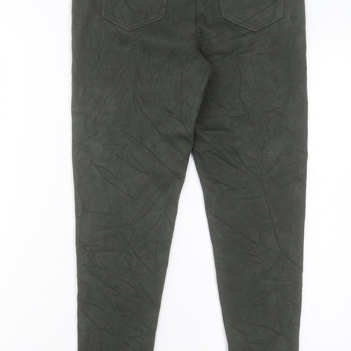 Marks and Spencer Womens Green Cotton Jegging Trousers Size 10 L27 in Regular