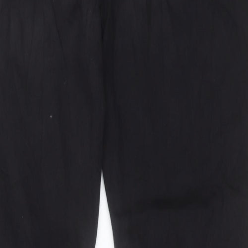 Marks and Spencer Womens Black Cotton Flared Jeans Size 20 L31 in Slim Button