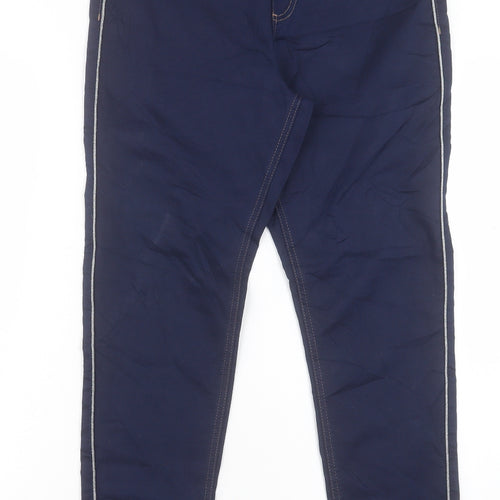 Marks and Spencer Womens Blue Cotton Jegging Trousers Size 14 L28 in Regular