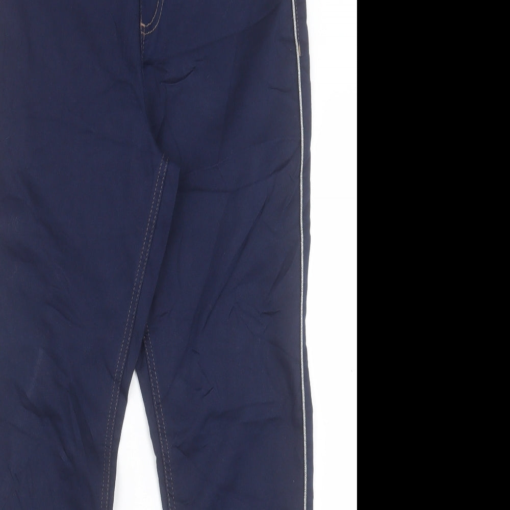 Marks and Spencer Womens Blue Cotton Jegging Trousers Size 14 L28 in Regular
