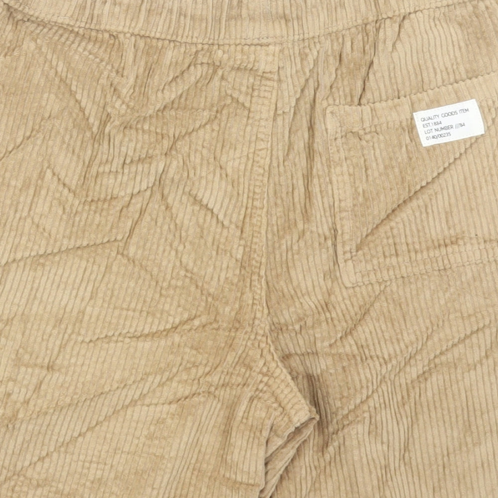 Marks and Spencer Boys Beige Cotton Bermuda Shorts Size 11-12 Years Regular Drawstring