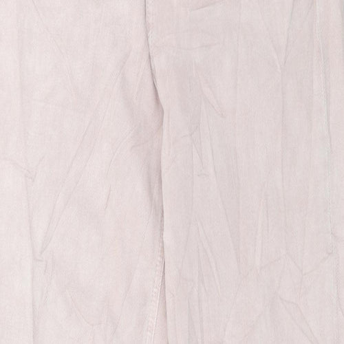 Marks and Spencer Womens Pink Cotton Mom Jeans Size 10 L30 in Regular Button