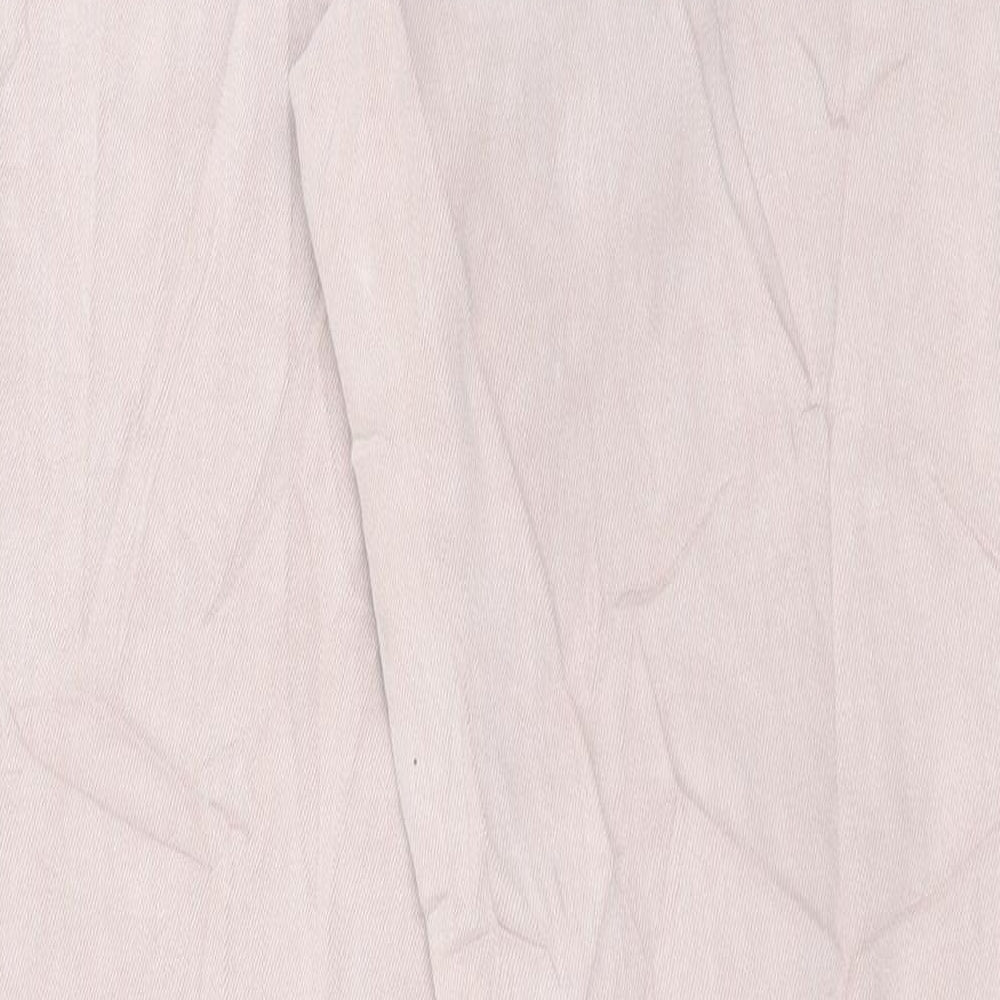 Marks and Spencer Womens Pink Cotton Mom Jeans Size 10 L30 in Regular Button