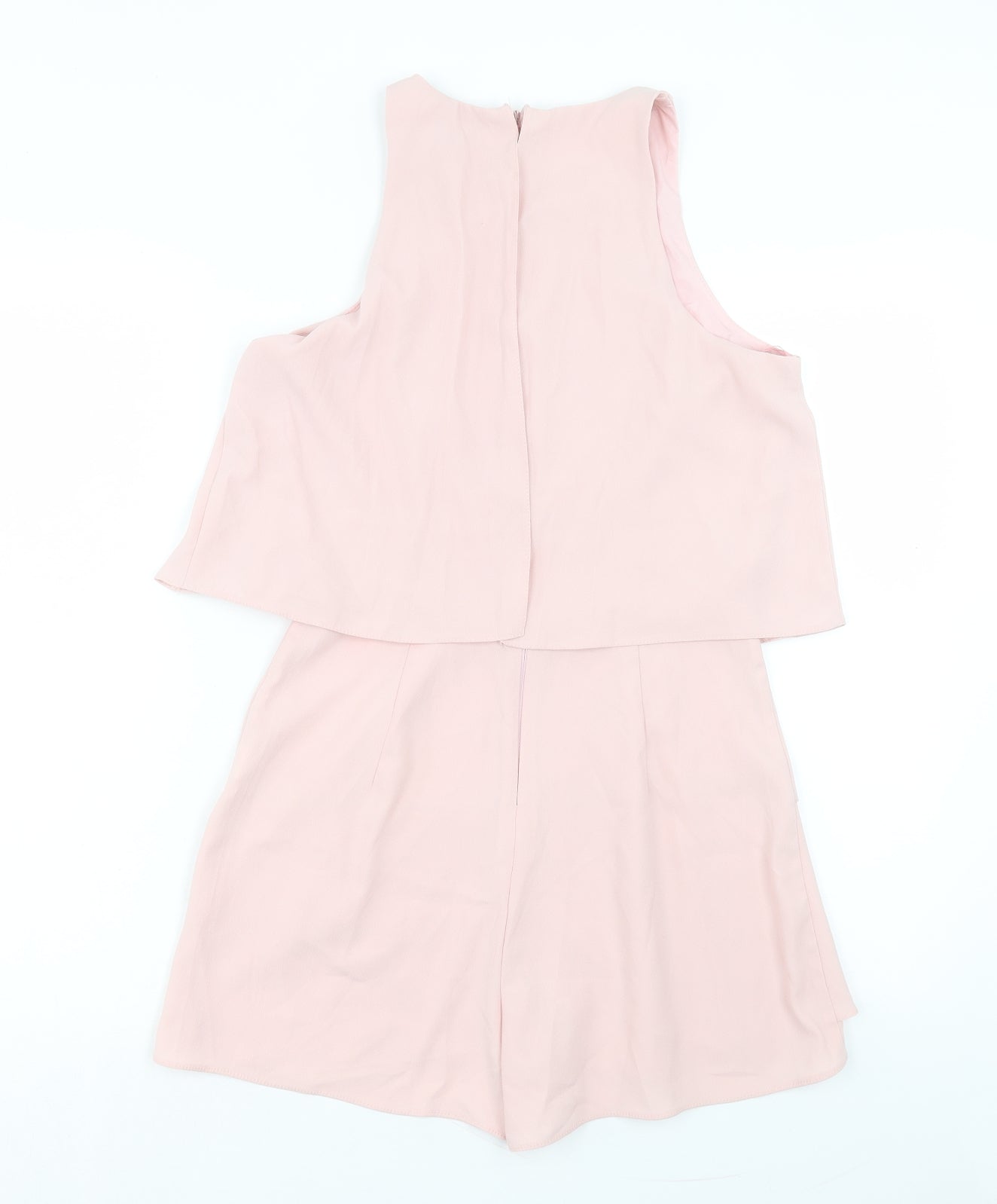 River Island Womens Pink Polyester Playsuit One-Piece Size 10 Zip