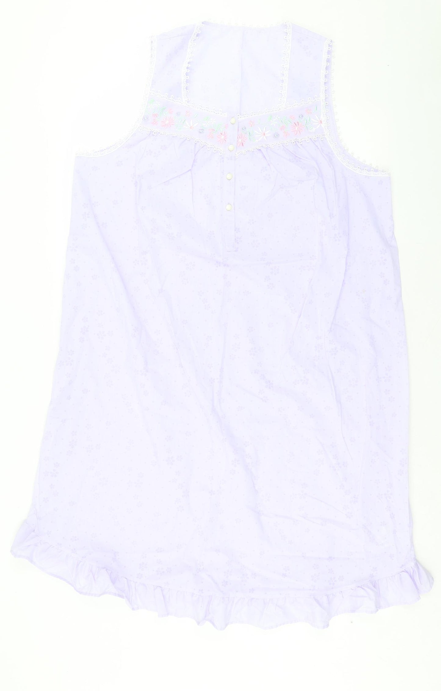 Marks and Spencer Womens Purple Floral Polyester Top Dress Size 16 Button
