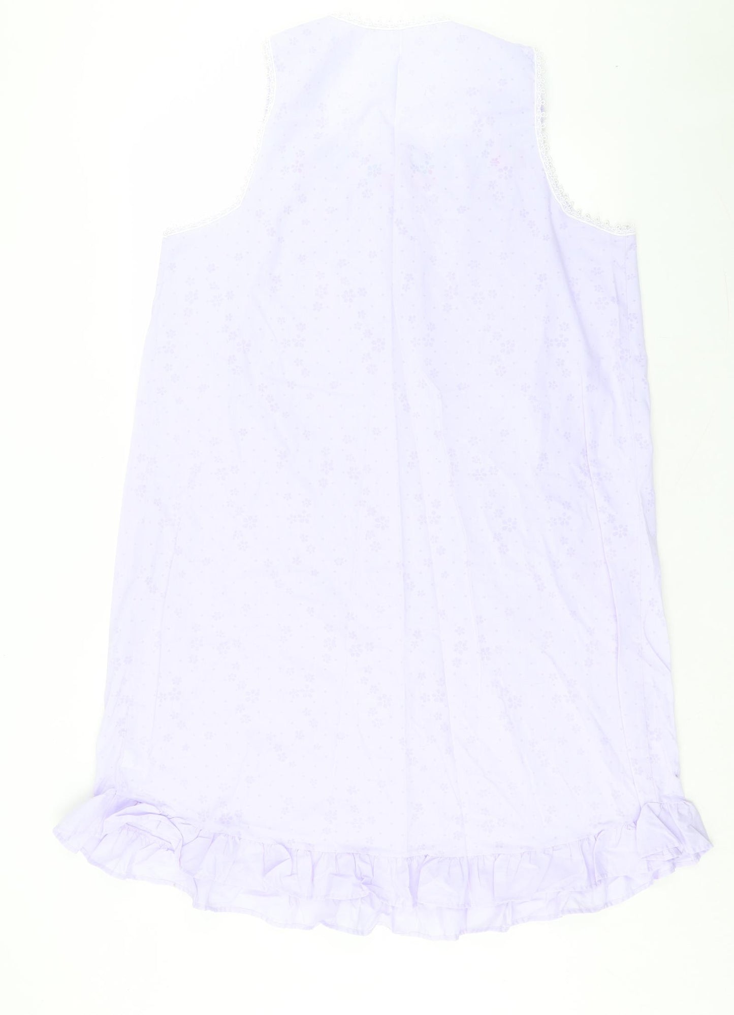 Marks and Spencer Womens Purple Floral Polyester Top Dress Size 16 Button