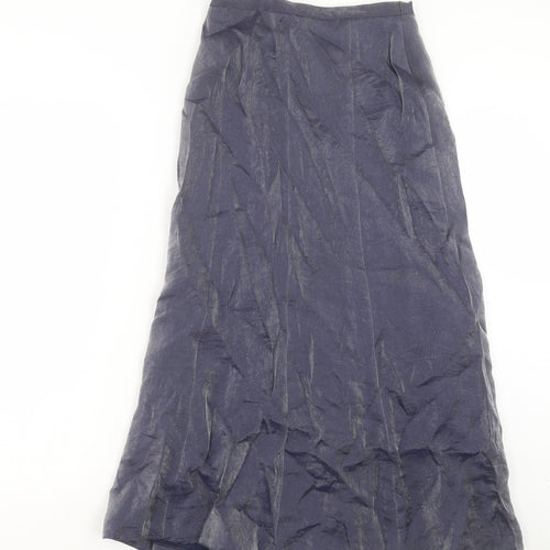 Fisser Womens Blue Polyester A-Line Skirt Size 8 Button