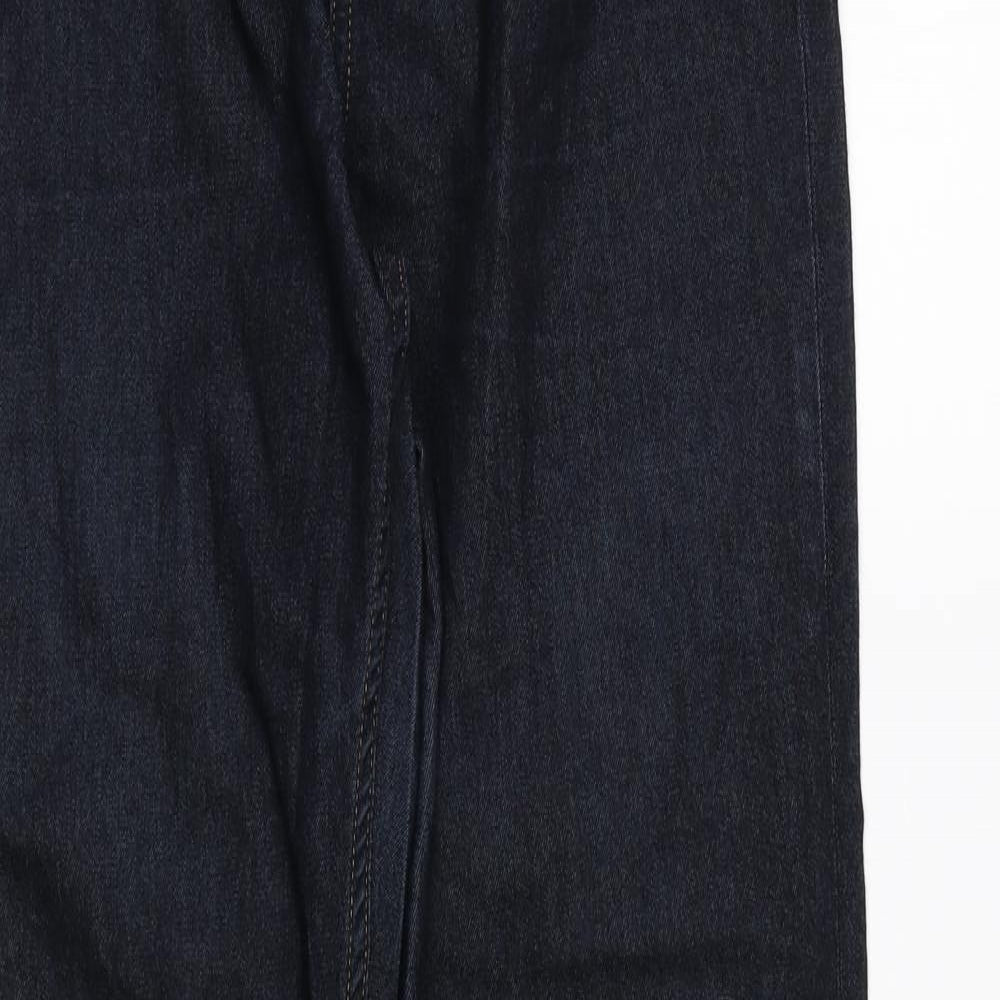 H&M Womens Blue Cotton Jegging Trousers Size M L32 in Regular
