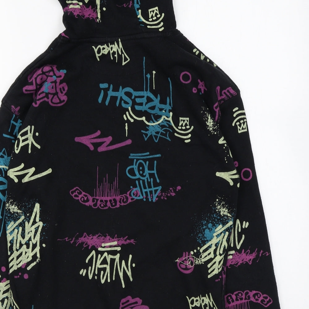Primark Boys Multicoloured Geometric Cotton Pullover Hoodie Size 11-12 Years Pullover