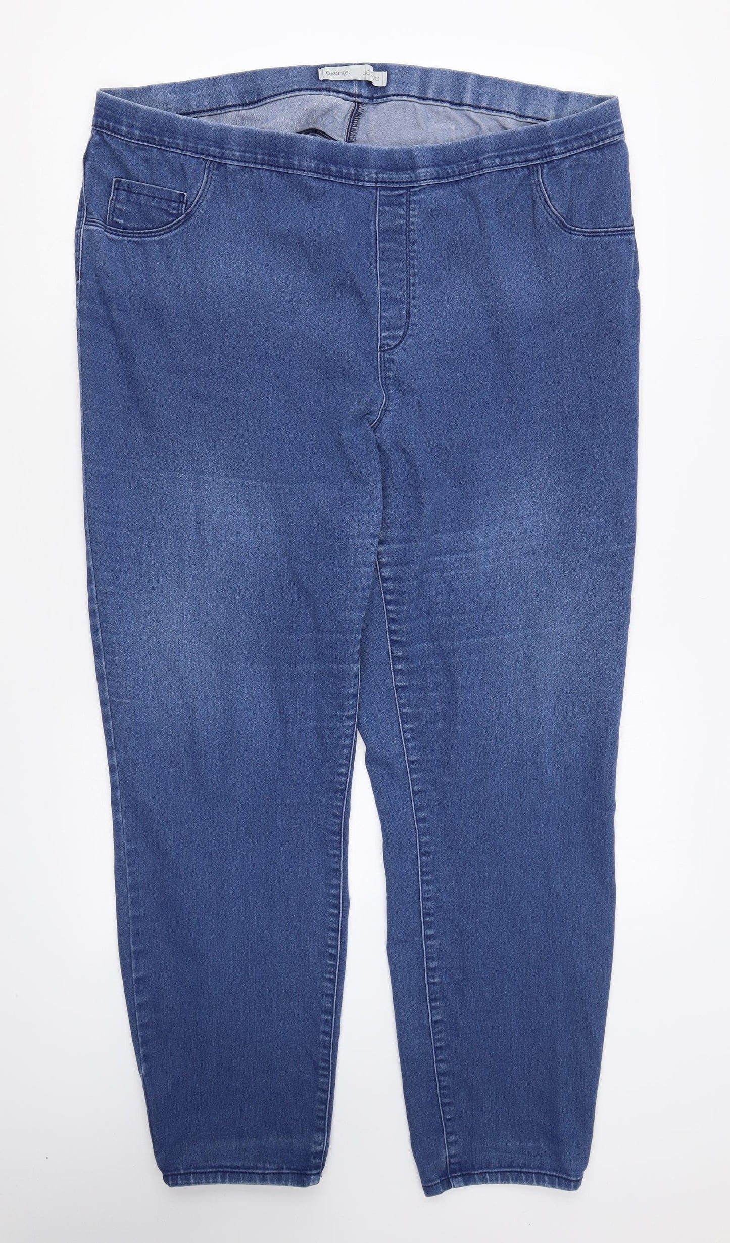 George Womens Blue Cotton Jegging Leggings Size 20 L26 in