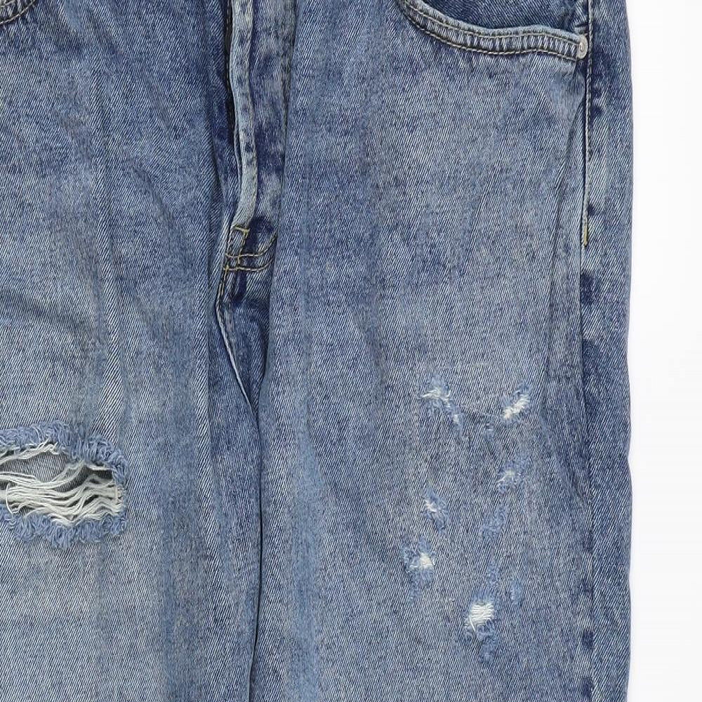 NEXT Mens Blue Cotton Tapered Jeans Size 38 in L29 in Regular Zip