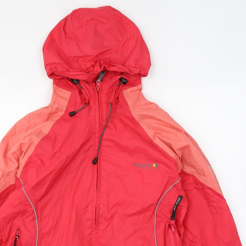 Regatta Womens Red Rain Coat Coat Size 12 Zip