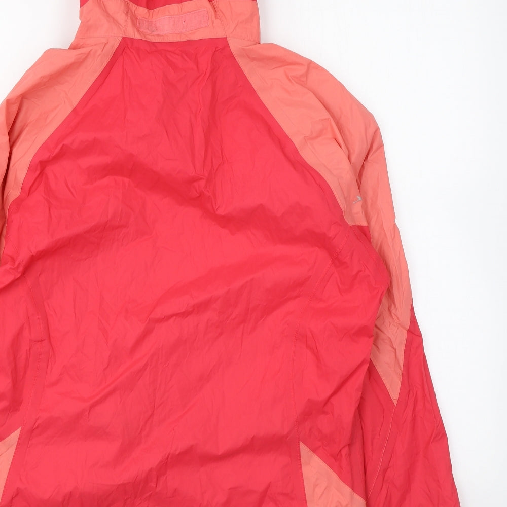 Regatta Womens Red Rain Coat Coat Size 12 Zip