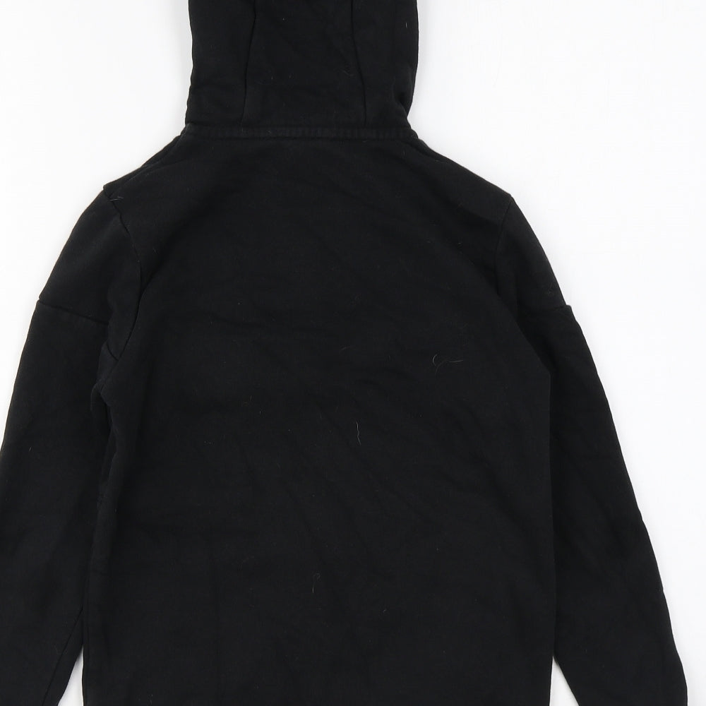 George Boys Black Cotton Full Zip Hoodie Size 8-9 Years Zip