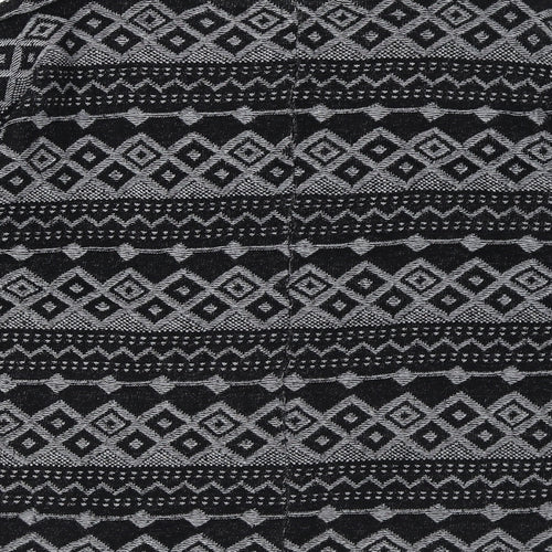 NEXT Womens Black Round Neck Geometric Polyester Pullover Jumper Size 10
