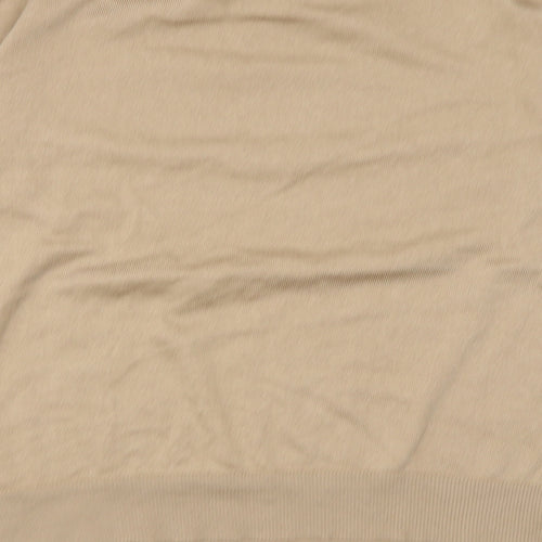 New Look Womens Beige Round Neck Polyester Pullover Jumper Size S