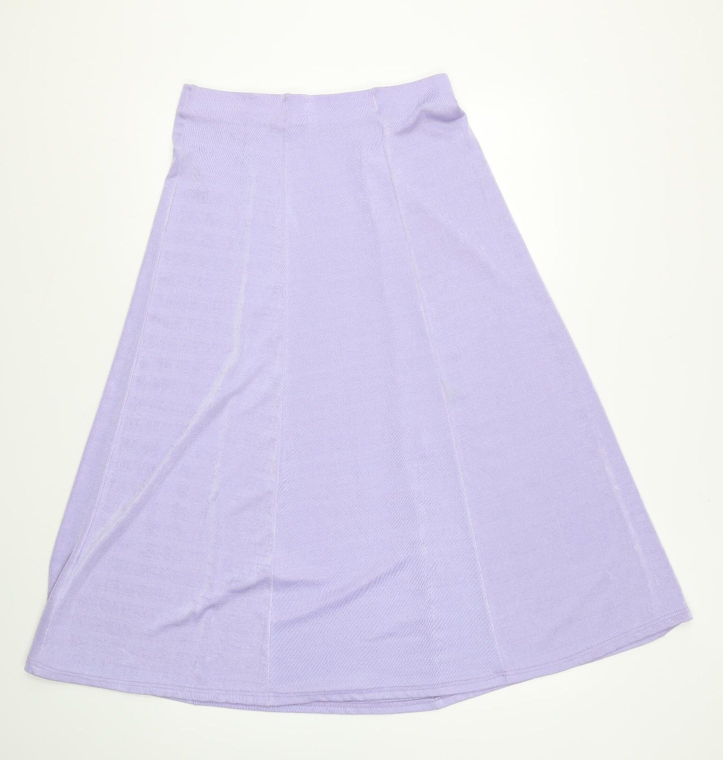 Preworn Womens Purple Polyester Skater Skirt Size L