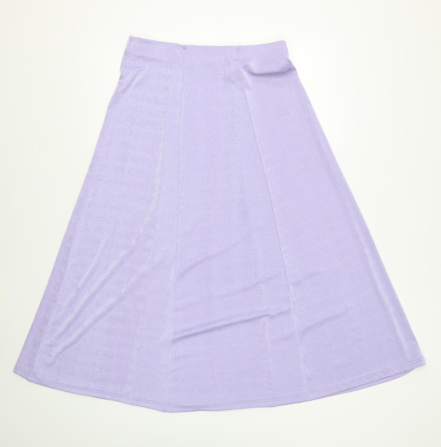 Preworn Womens Purple Polyester Skater Skirt Size L