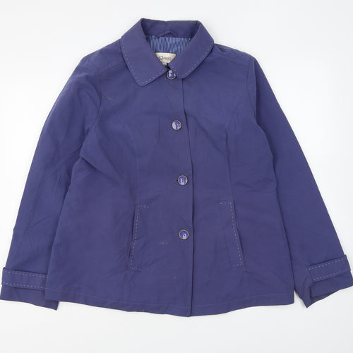 Classic Womens Purple Jacket Blazer Size 14 Button