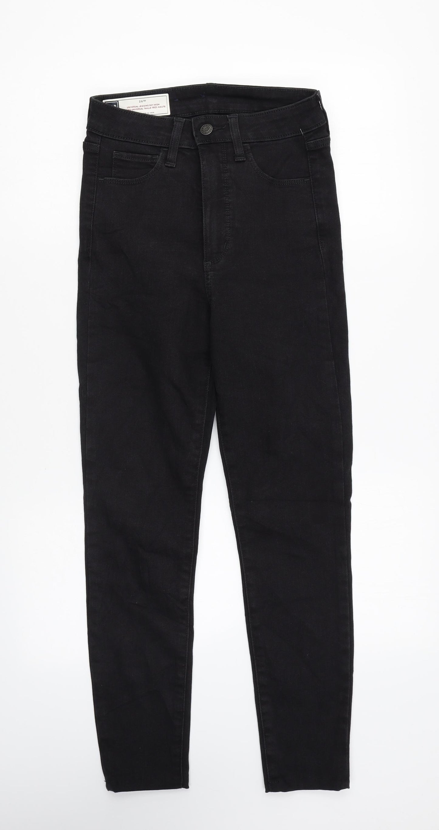 Gap Womens Black Cotton Skinny Jeans Size 26 in L25 in Regular Zip