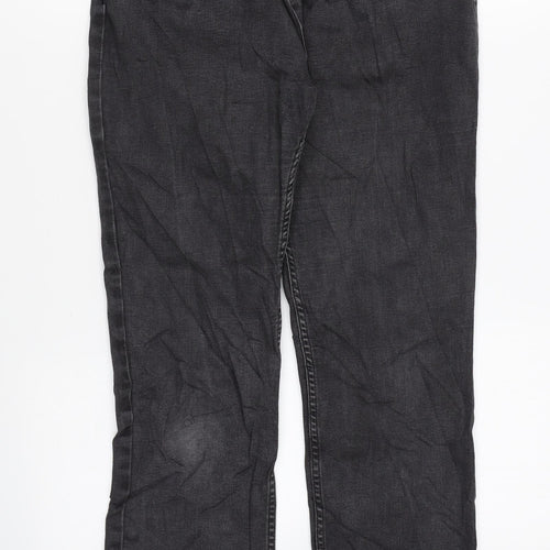 Marks and Spencer Womens Black Cotton Skinny Jeans Size 12 L27 in Regular Zip