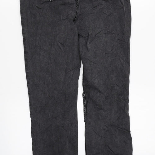 Marks and Spencer Womens Black Cotton Skinny Jeans Size 12 L27 in Regular Zip