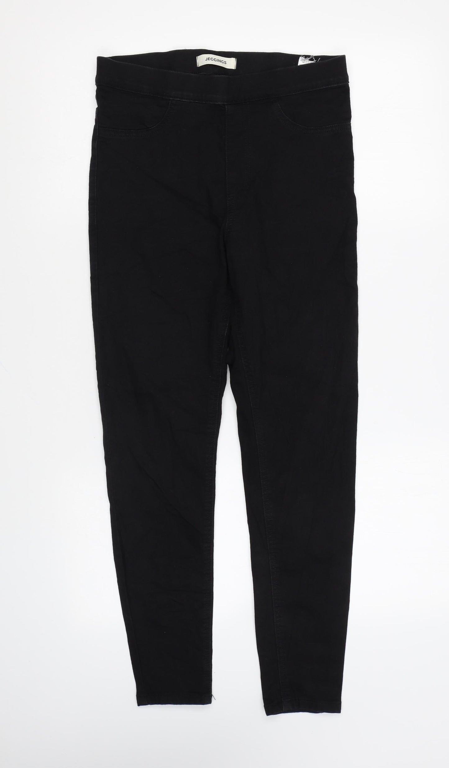 Marks and Spencer Womens Black Cotton Jegging Leggings Size 10 L25 in