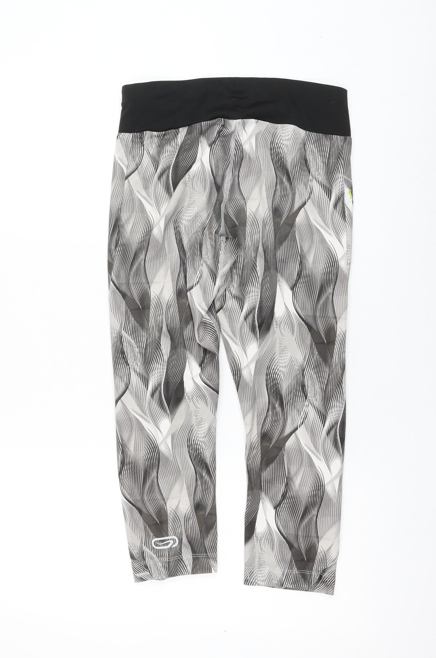 Kalenji Womens Brown Geometric Polyester Athletic Shorts Size 28 in L20 in Regular Drawstring