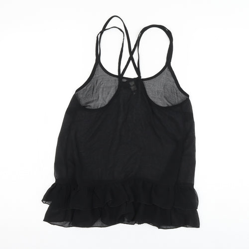 ASOS Womens Black Polyester Camisole Tank Size 6 Round Neck