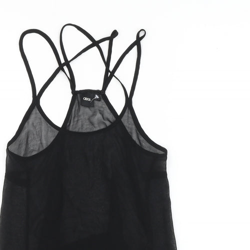 ASOS Womens Black Polyester Camisole Tank Size 6 Round Neck