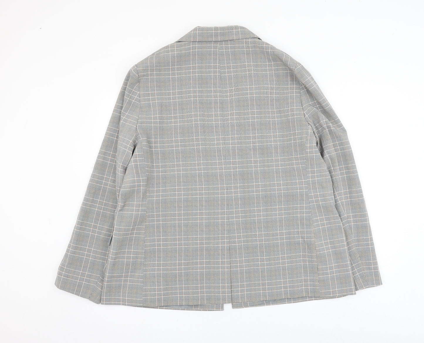 M&Co Womens Grey Check Jacket Blazer Size 20