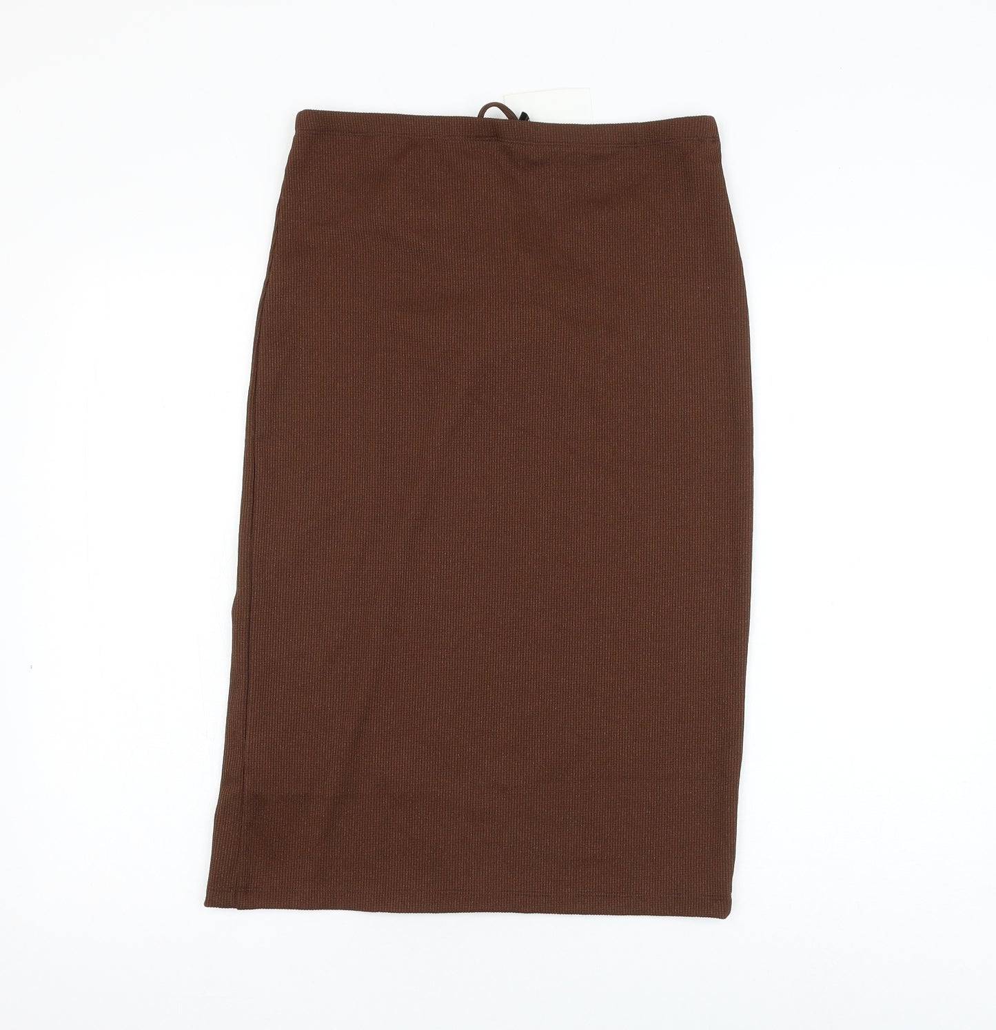 H&M Womens Brown Polyester Straight & Pencil Skirt Size M
