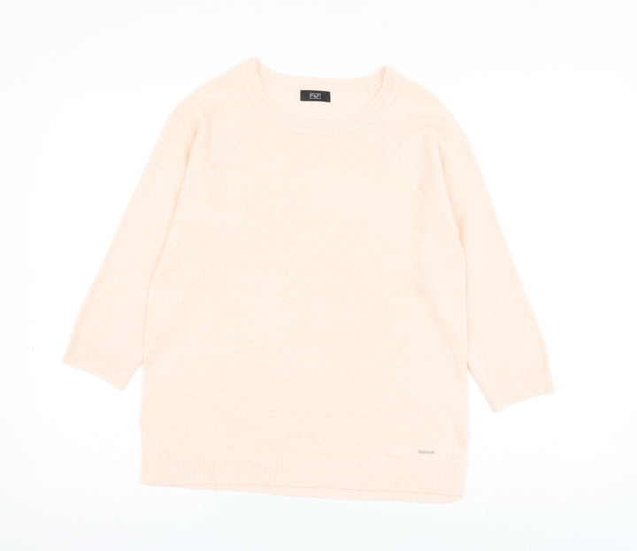F&F Womens Pink Round Neck Acrylic Pullover Jumper Size 10
