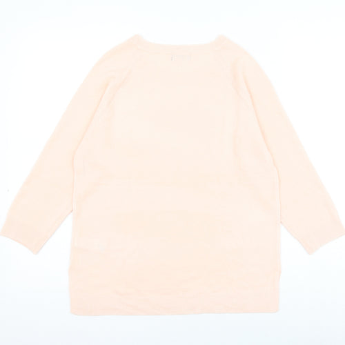 F&F Womens Pink Round Neck Acrylic Pullover Jumper Size 10