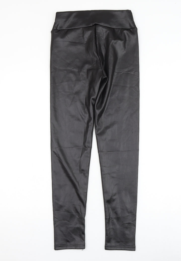 Preworn Womens Black Polyamide Capri Leggings Size S L27 in
