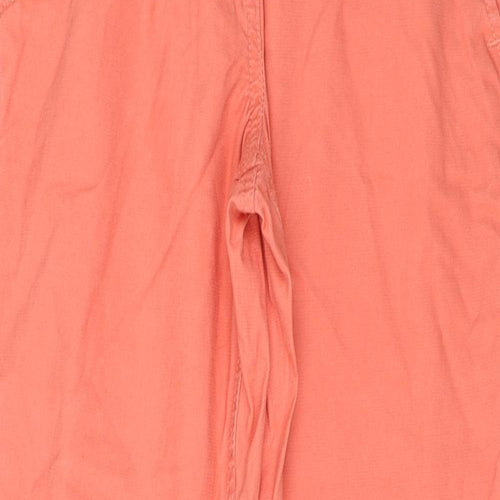 NEXT Womens Pink Cotton Chino Trousers Size 6 L28 in Regular Zip